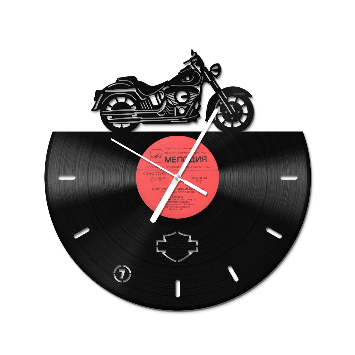 

Вініловий годинник Bear Kustom Arts байк Софтейл HD 30 см