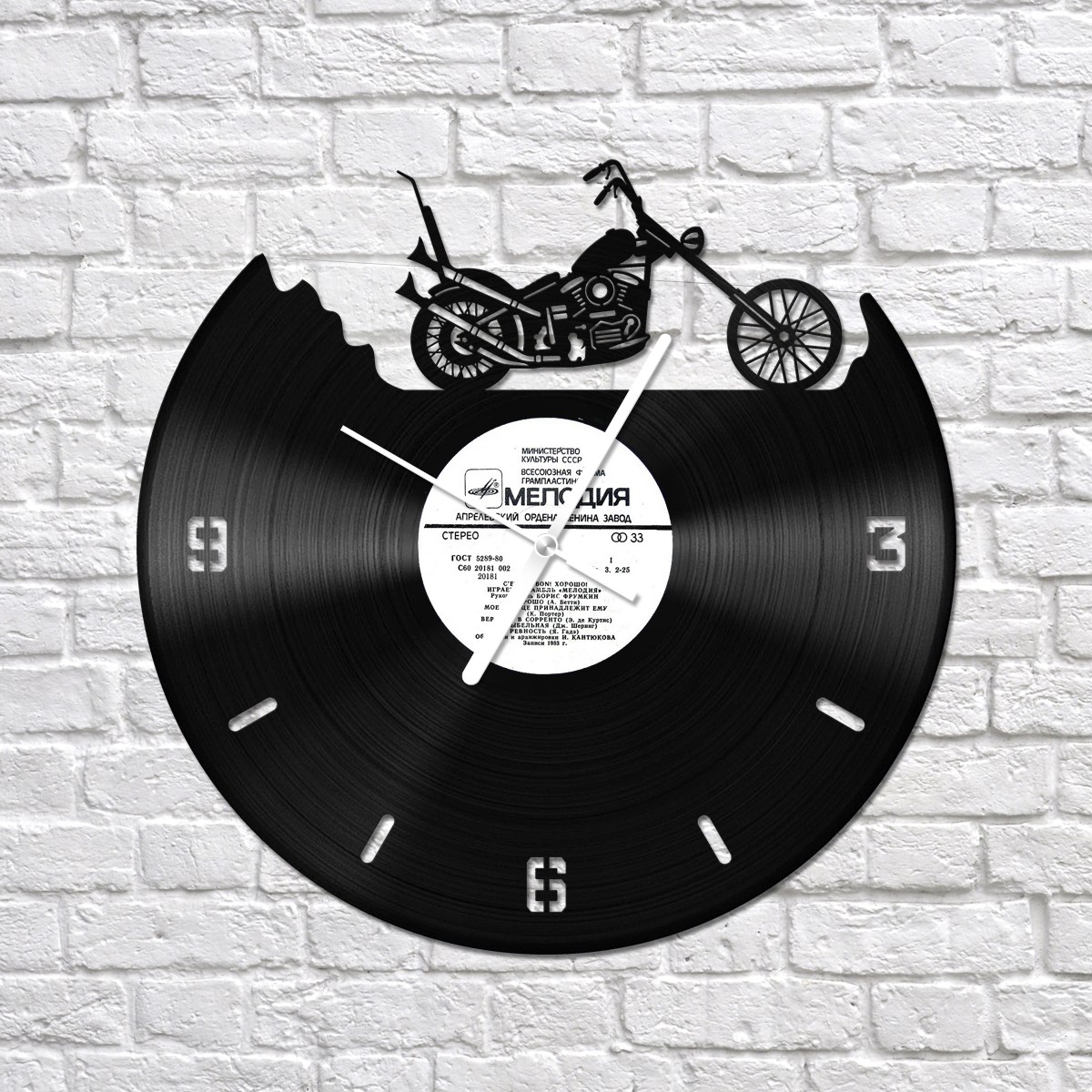 

Вініловий годинник Bear Kustom Arts Мотоцикл Капітана Америки 30 см