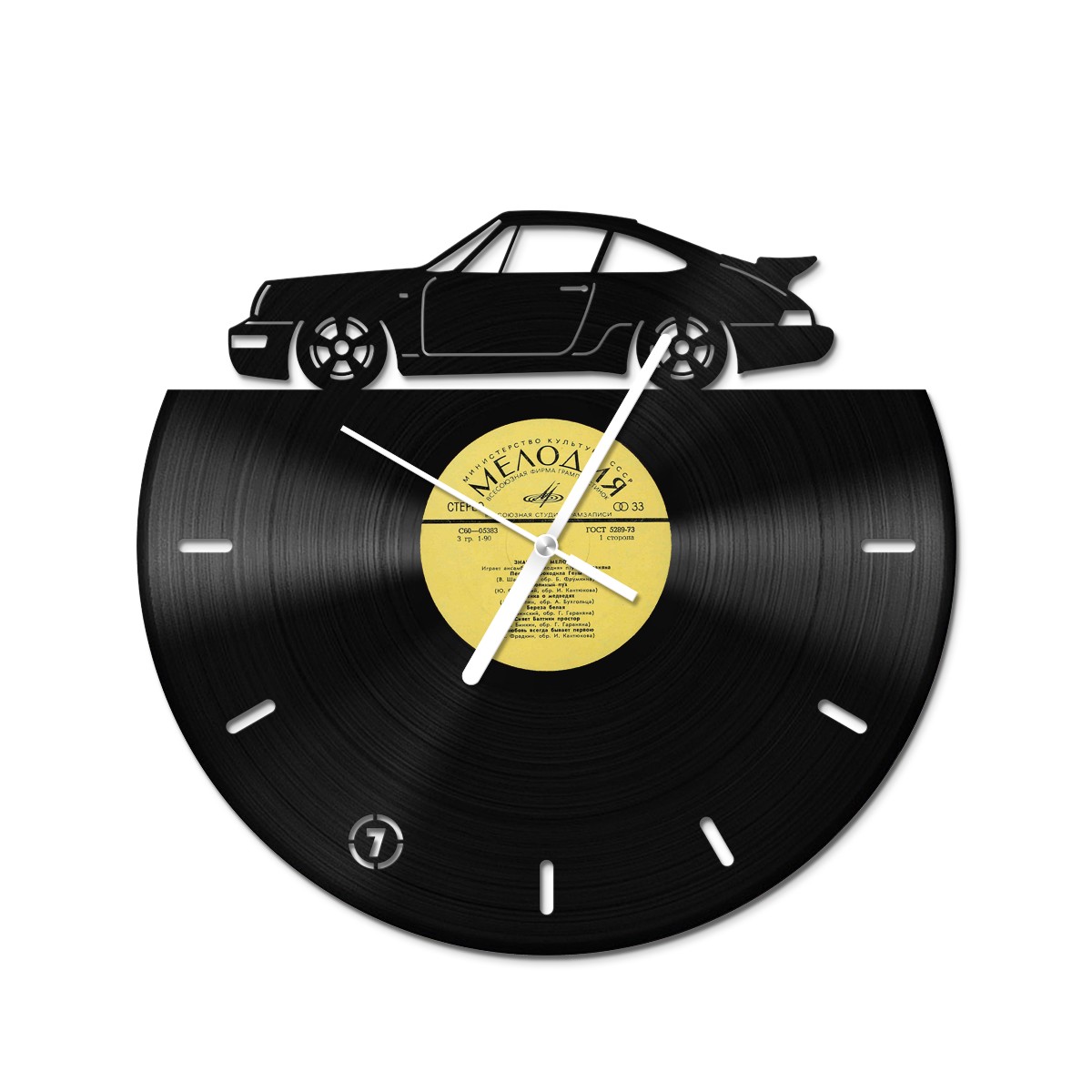 

Вініловий годинник Bear Kustom Arts Порше 964 Турбо 30 см