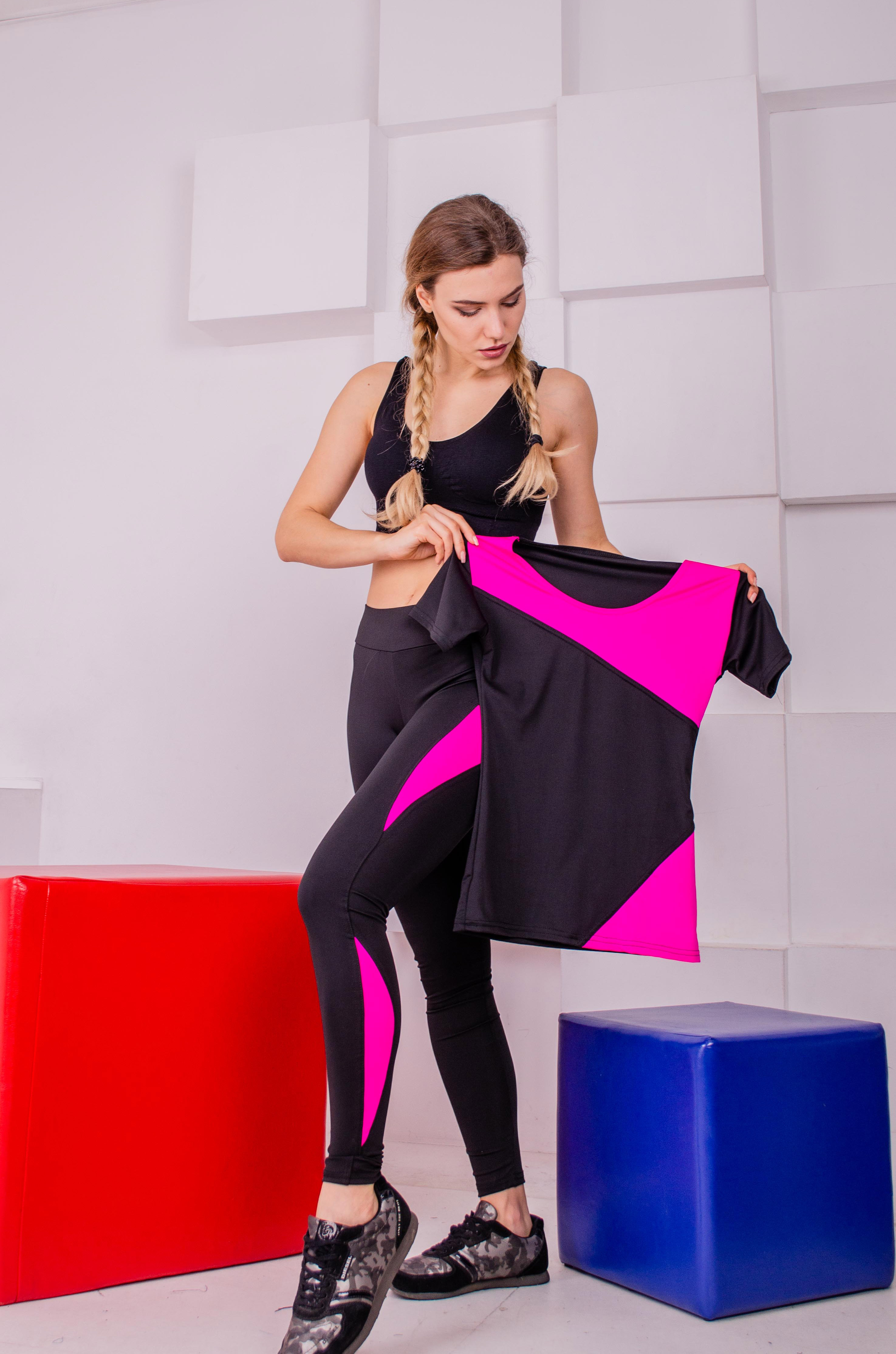 

Комплект для фитнеса LoveFit c2tf353 L черно-розовый
