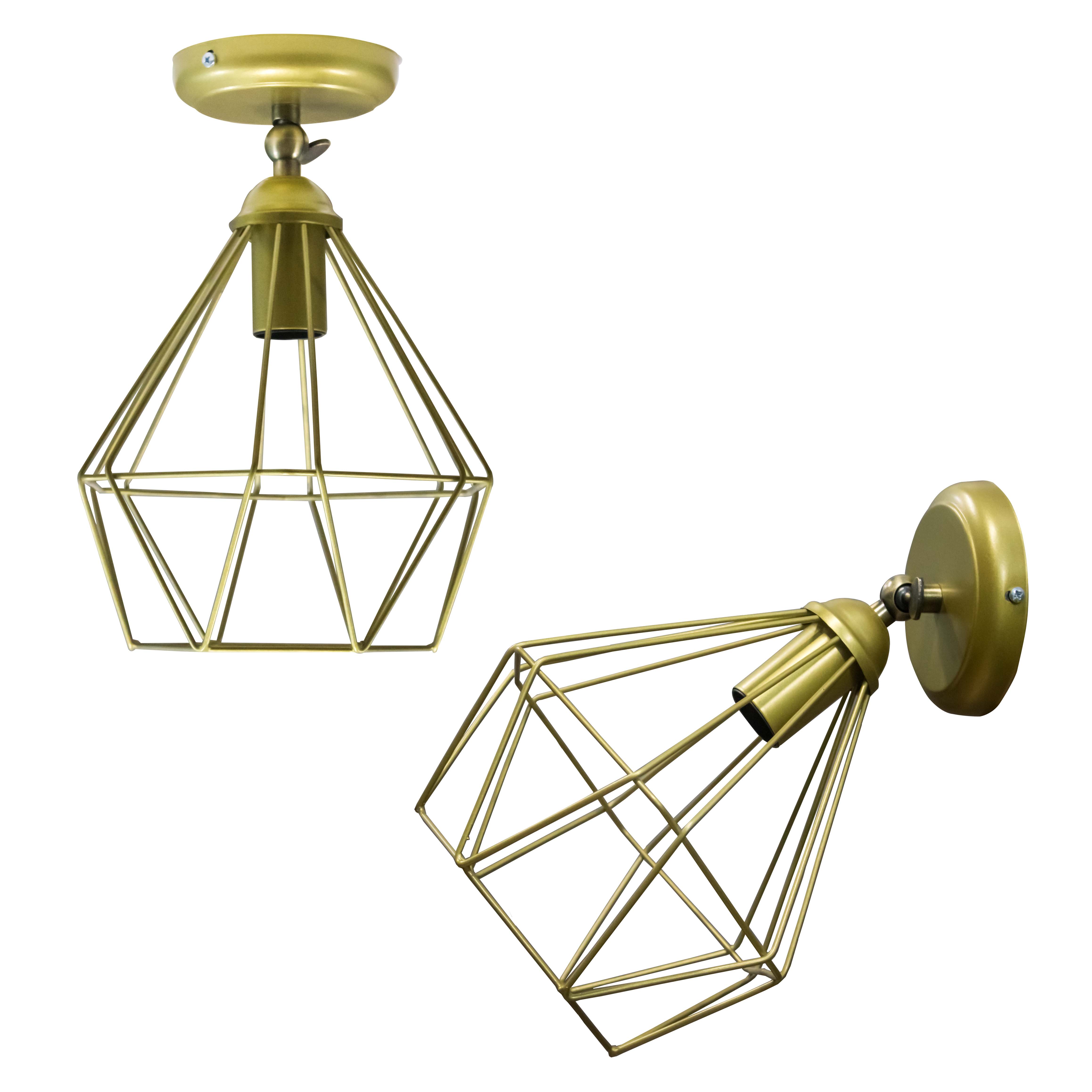 

Светильник настенный бра 100lamp Loft Е-27 металл, золотой (NL 0537-1G)