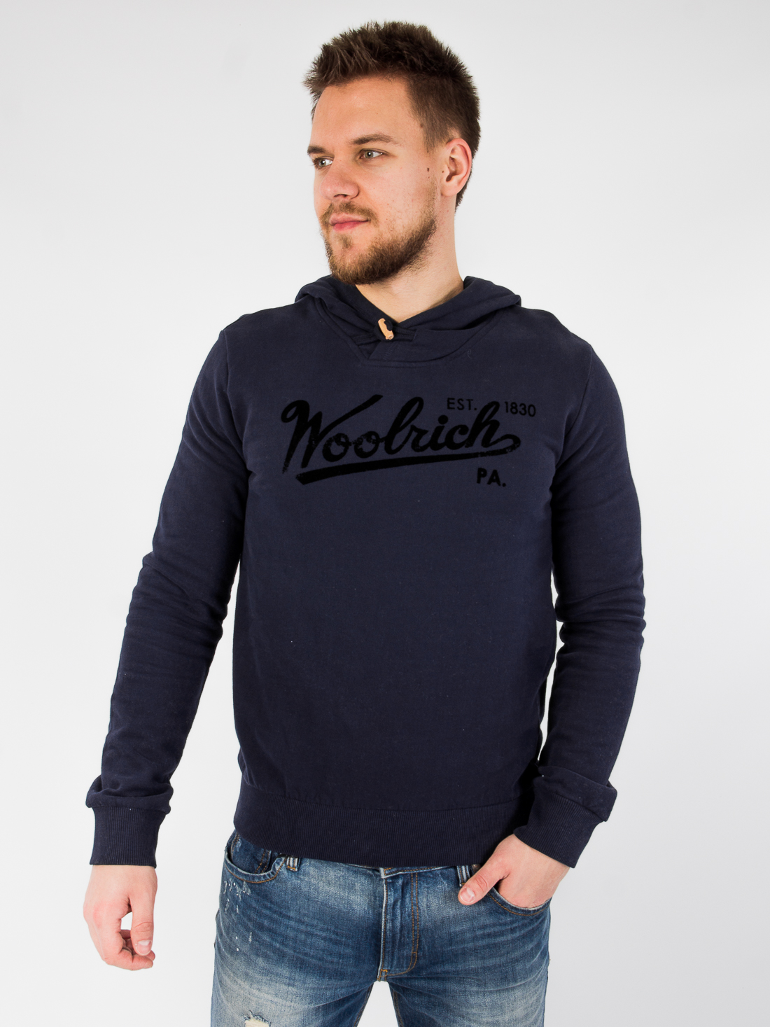 

Худи с капюшоном Woolrich N03101-80  Синий, Худи с капюшоном Woolrich N03101-80 M Синий