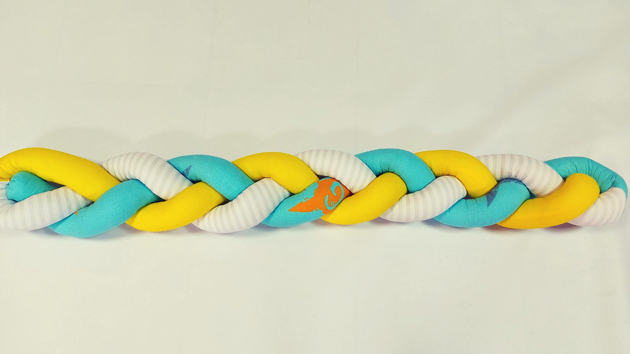 

Косичка-бортик в кроватку Lira Textile "Звезды" на 4 стороны 360 см