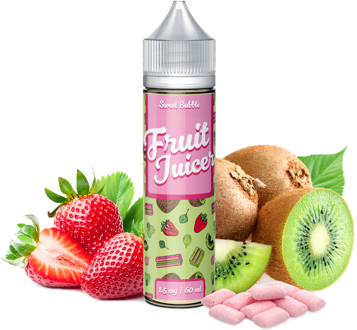 Жидкость для электронных сигарет Fruit Juicer Sweet Bubble 1.5 мг 60 мл ...