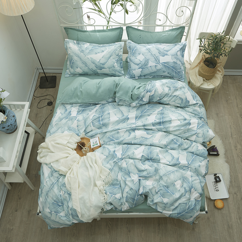

Комплект постельного белья Тропическая листва (полуторный) Berni Home Зеленый