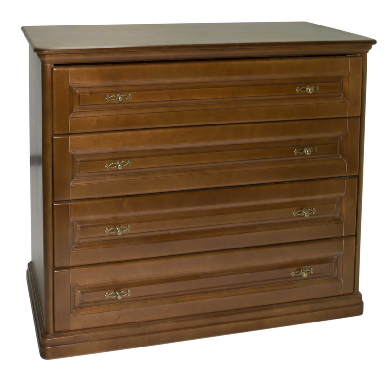 

Комод для вещей Святибор Модерн на 4 ящика 97х130 массив ясеня орех 00019