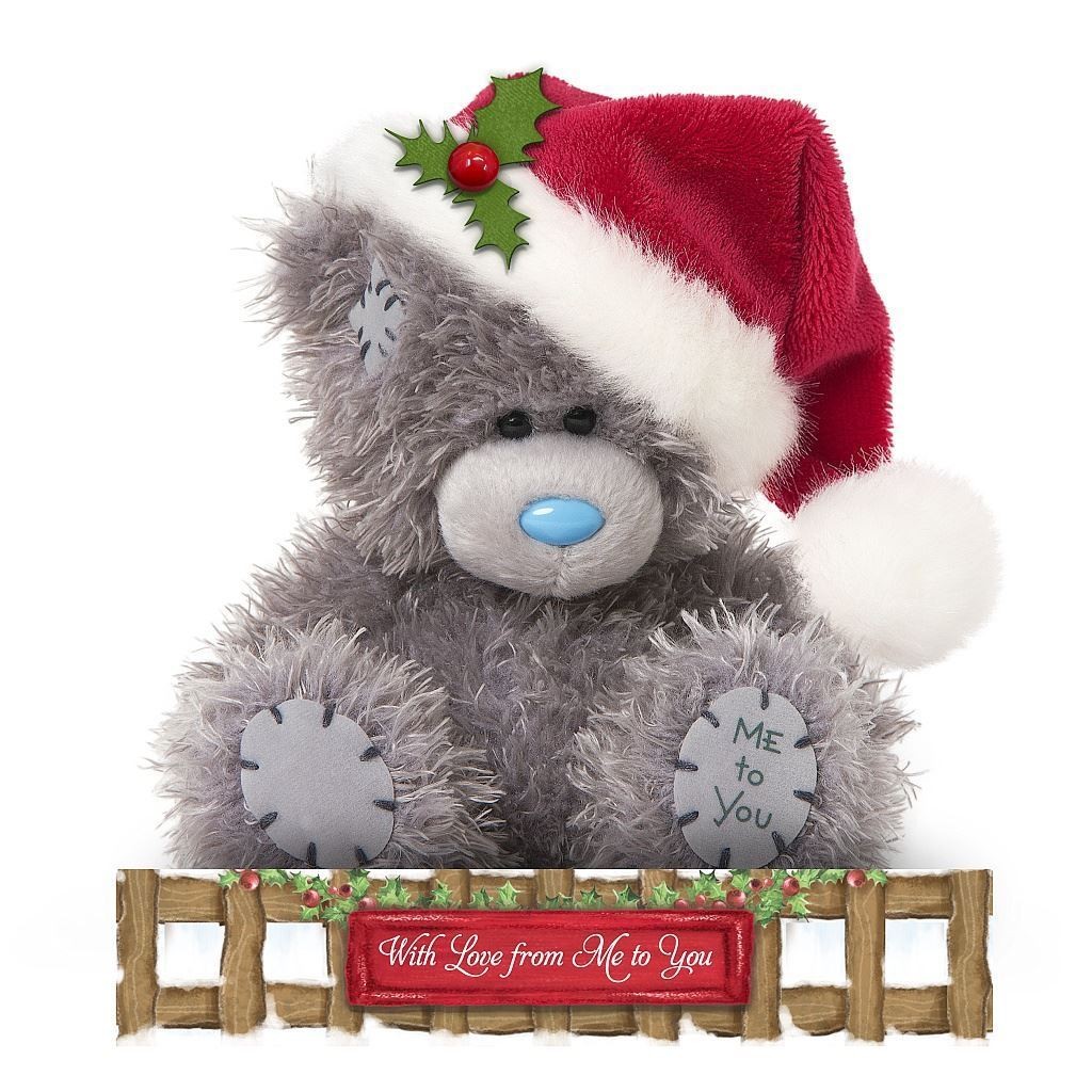 Мишка Тедди Me to You в шапочке Деда Мороза Carte Blanche Greetings, 18см (G01W6318) низкие