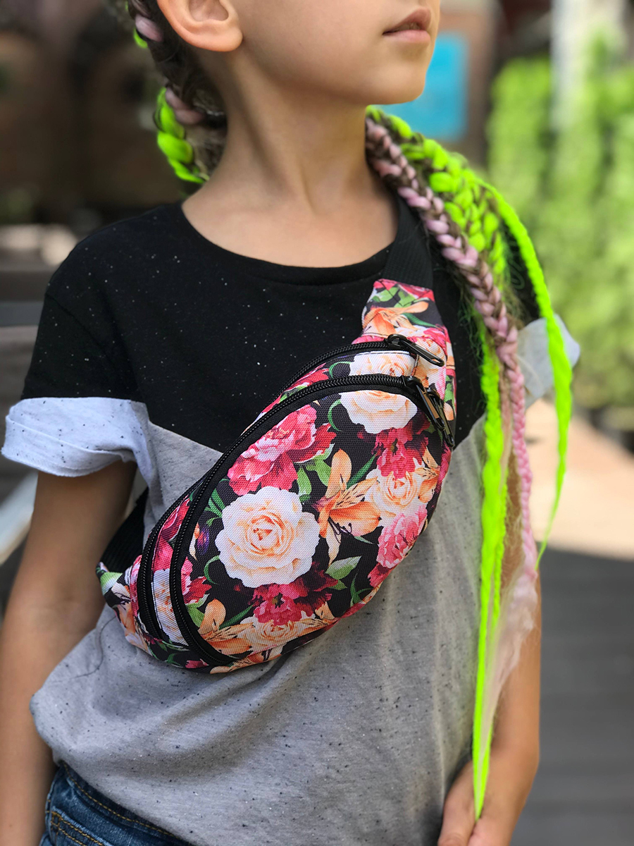 

Детская бананка MamaKazala Oval kids Flowers
