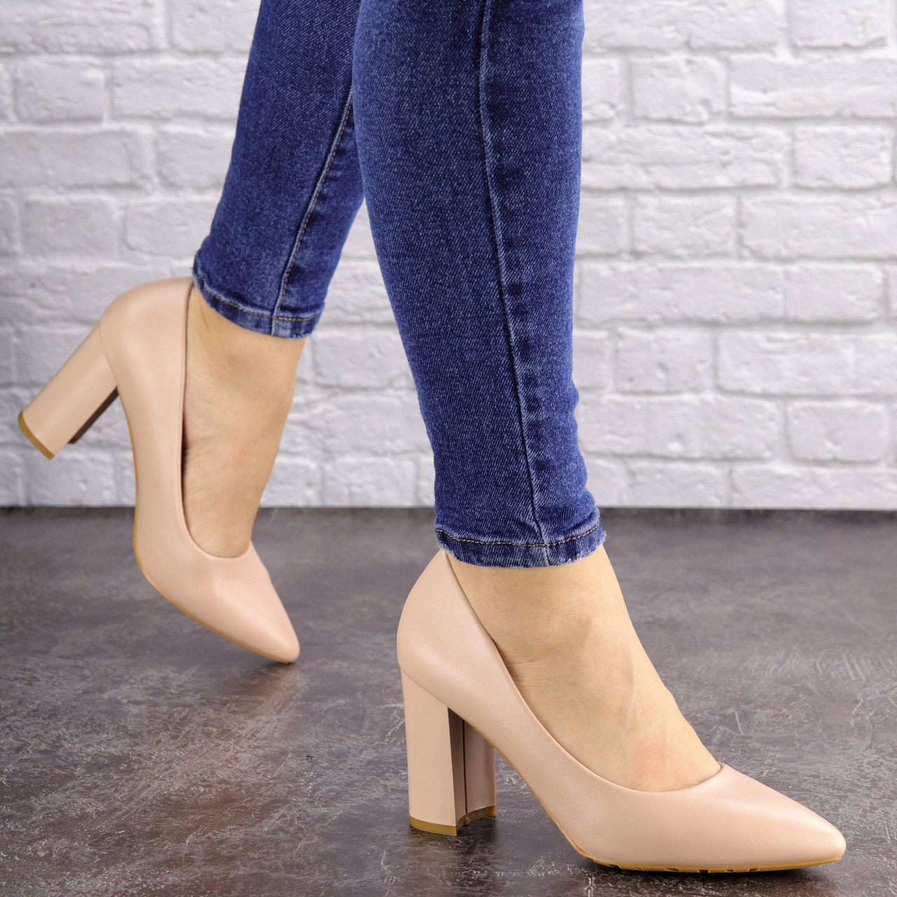 

Туфли женские на каблуке Fashion Brandy 1626 39 размер 25 см Бежевый