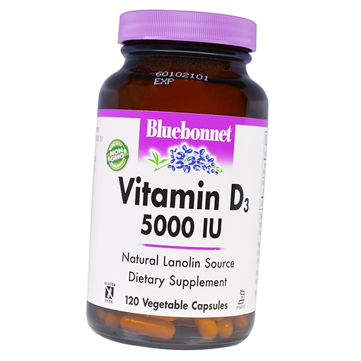 

Bluebonnet Nutrition Vitamin D3 5000 Caps 120вегкапс (36393011)