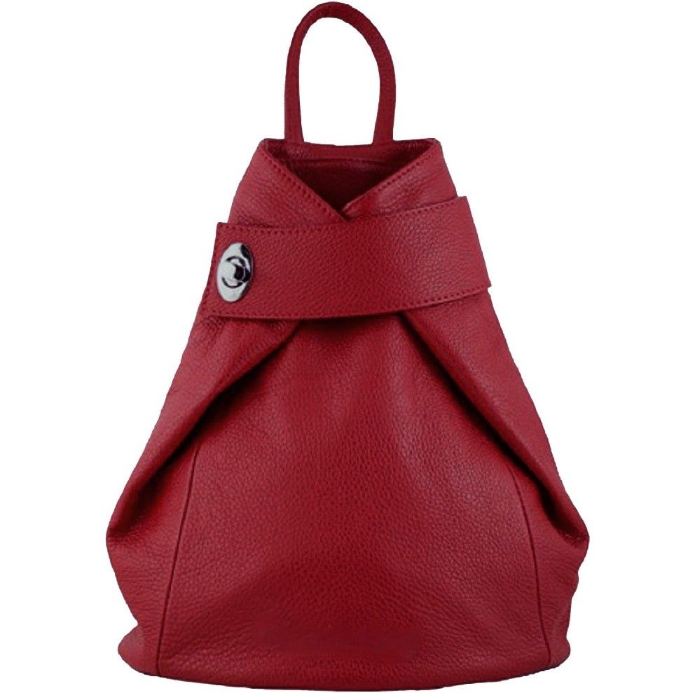 

Женская кожаная сумка-рюкзак Italian bags DB6933 red