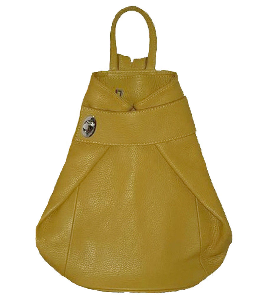 

Женская кожаная сумка-рюкзак Italian bags DB6933 yellow