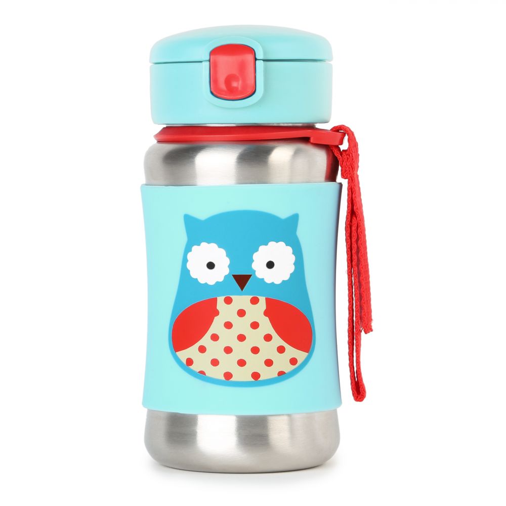 

Сталева пляшечка з трубочкою Skip Hop Zoo Сова
