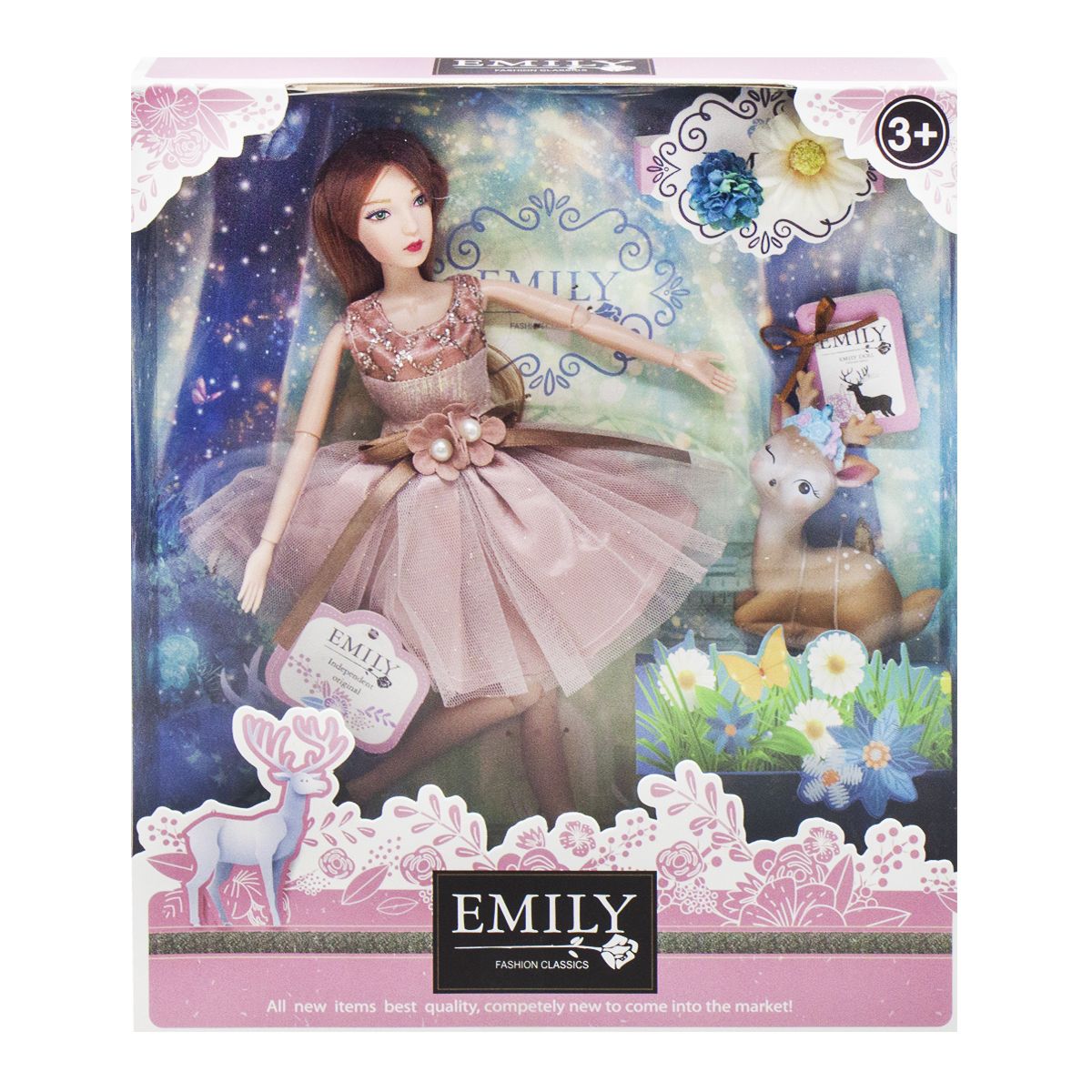 

Кукла Emily Fashion Classics с оленёнком MiC (QJ087D) (152306)