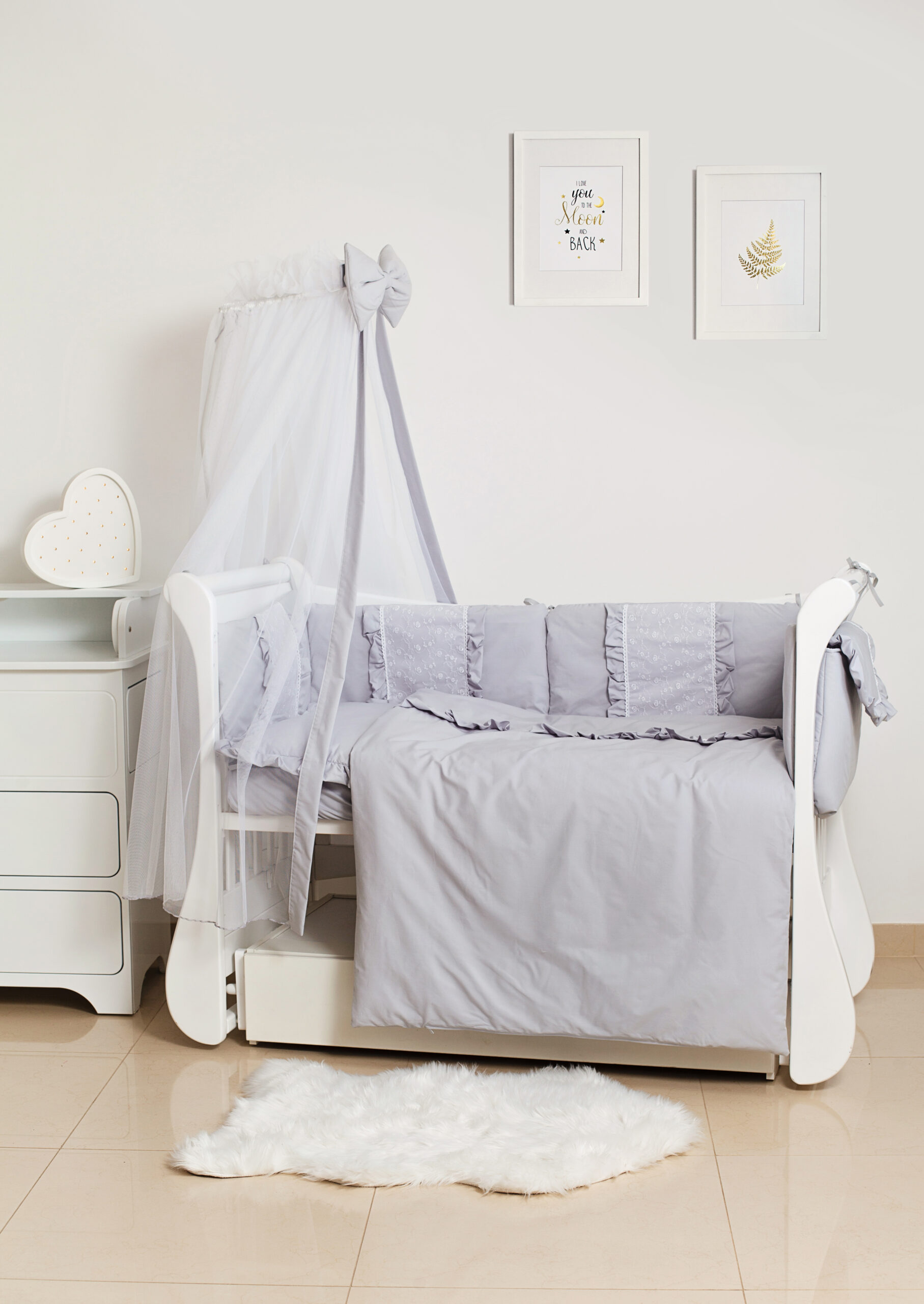 

Комплект постельный 8 ел Twins Romantic Spring collection, grey