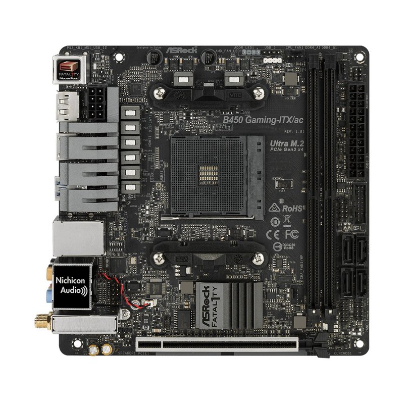 

Материнская плата ASRock B450 Gaming-ITX/ac (B450 Gaming-ITX/ac)