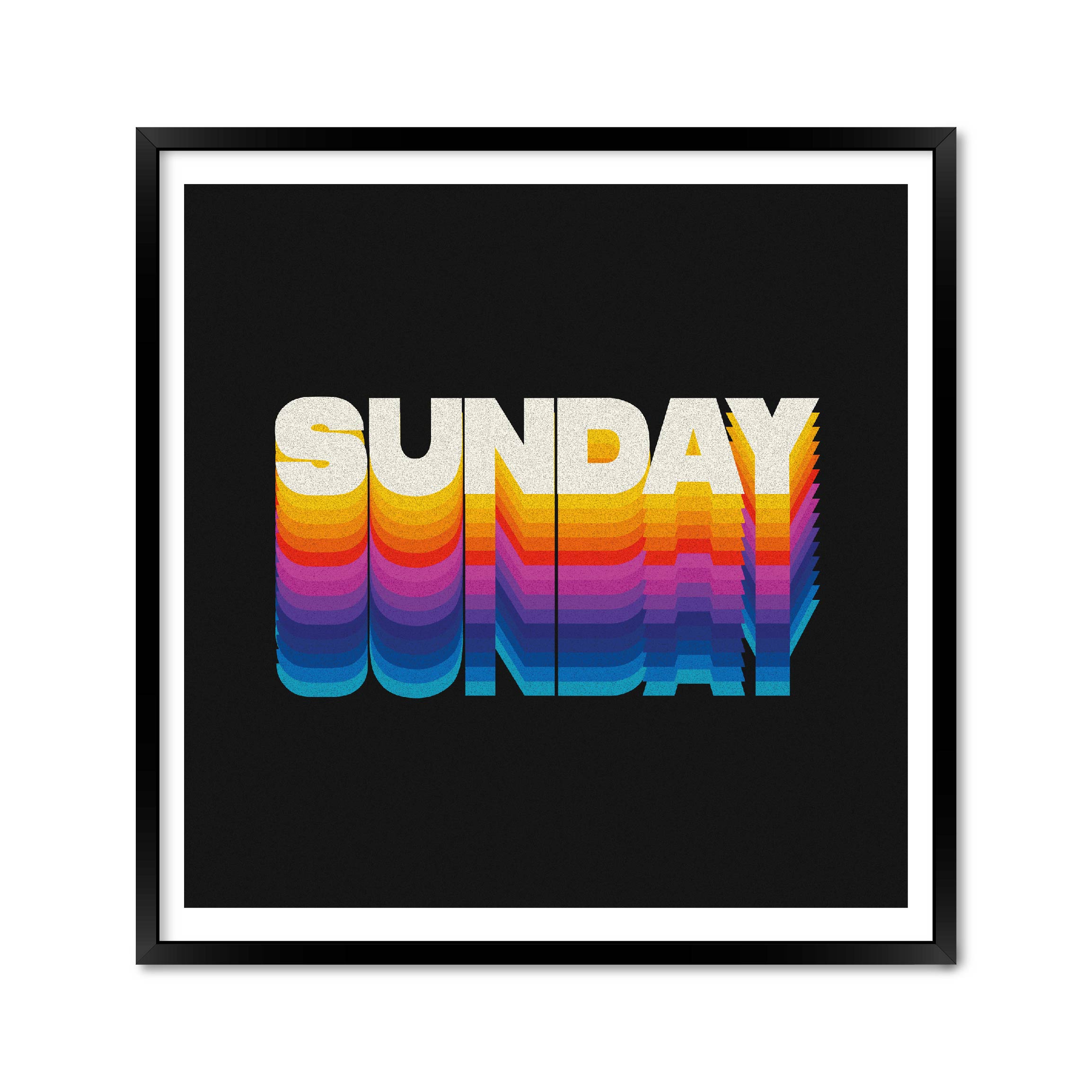 

Постер "Sunday" с антибликовым стеклом 60 x 60 см в чёрной рамке