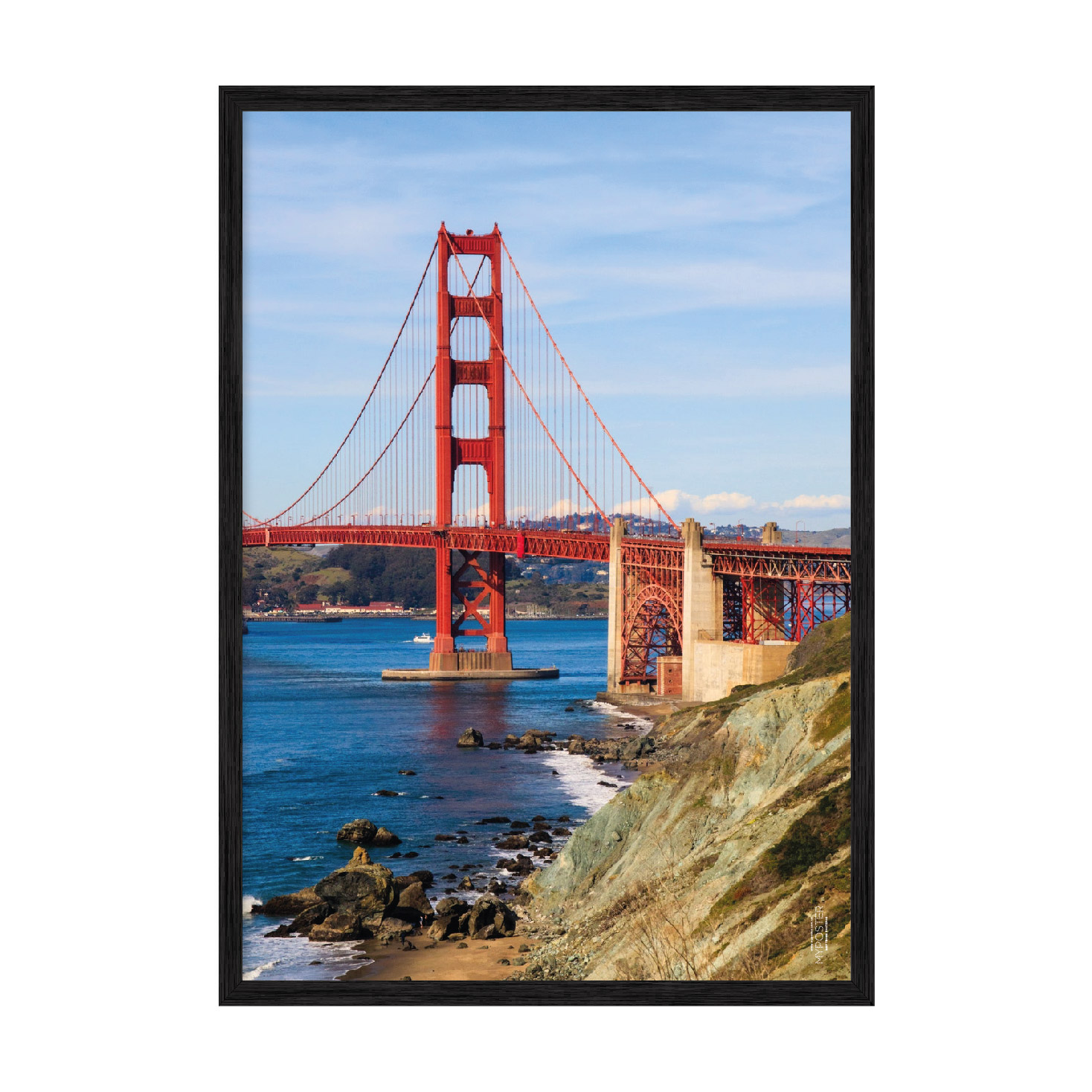 

Постер "Golden Bridge" с антибликовым стеклом 596x840 мм в чёрной рамке