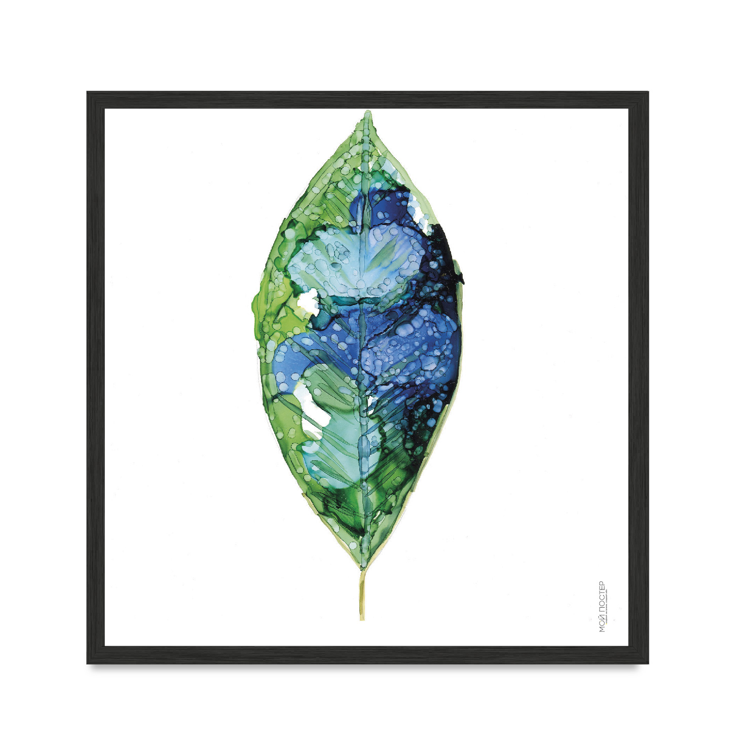 

Постер "Green leaf" без стекла 60 x 60 см в чёрной рамке