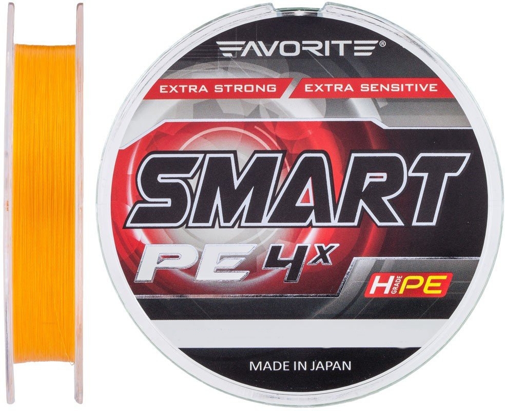 

Шнур Favorite Smart PE Orange 4x 150m #2.0/0.242mm 11kg