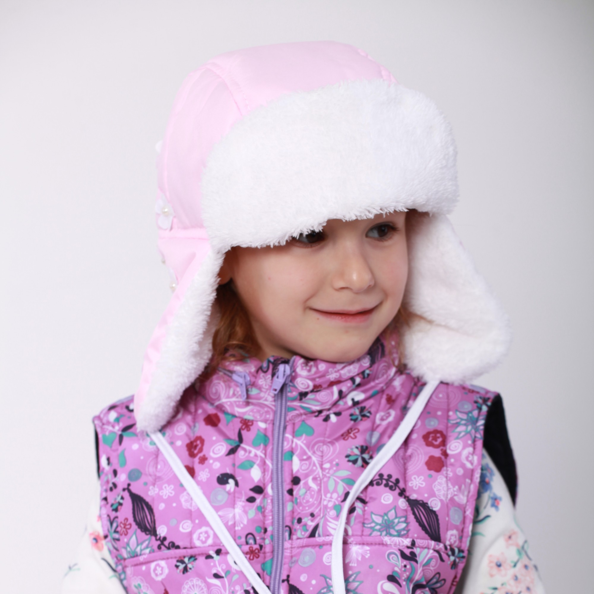 

Зимняя шапка GreTa Lux Ушанка 48 розовая