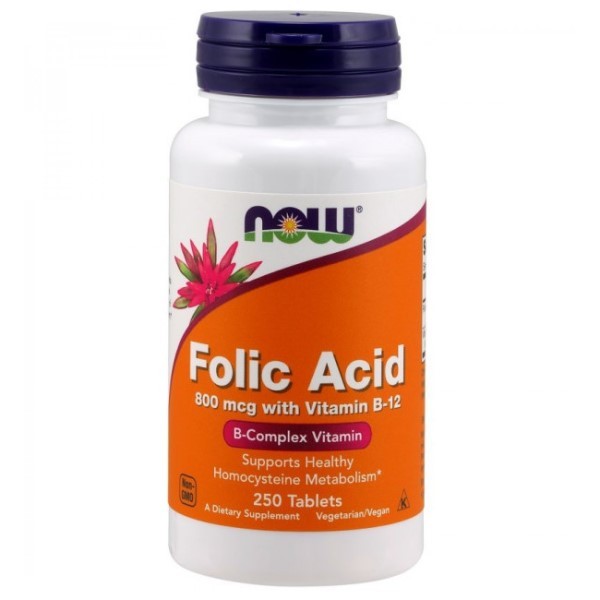 

Витамины Now Foods Folic Acid и B12 (250 таблеток)