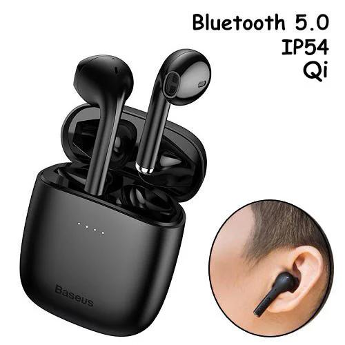 

Наушники беспроводные, гарнитура с кейсом Baseus Encok W04 Pro Bluetooth Черные