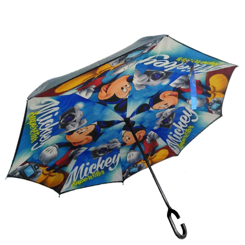 

Умный зонт наоборот Up-brella. Зонт обратного сложения - Антизонт Mickey Mouse