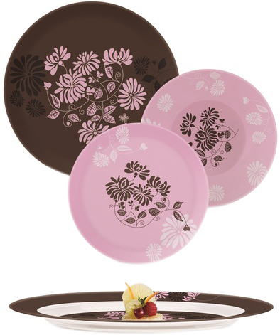 

Сервиз столовый Luminarc Simply Tamako Pink 19 предметов