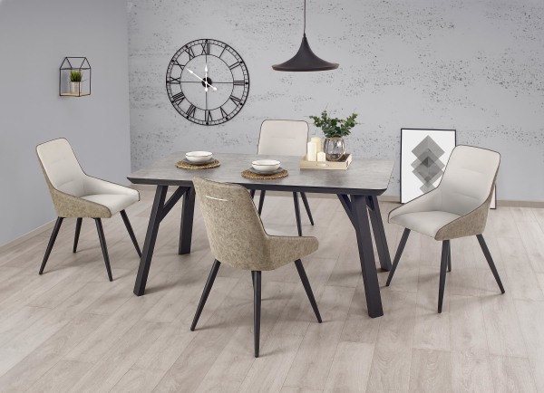 

Обеденный стол Halmar Halifax 160x90x76 см Бетон/Черный