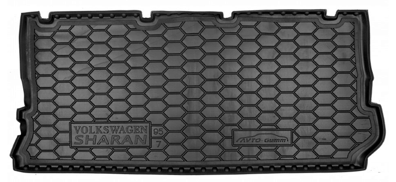 Коврики в багажник Vw Sharan I (7 мест) 1995 - 2000 черный, пластиковые ...