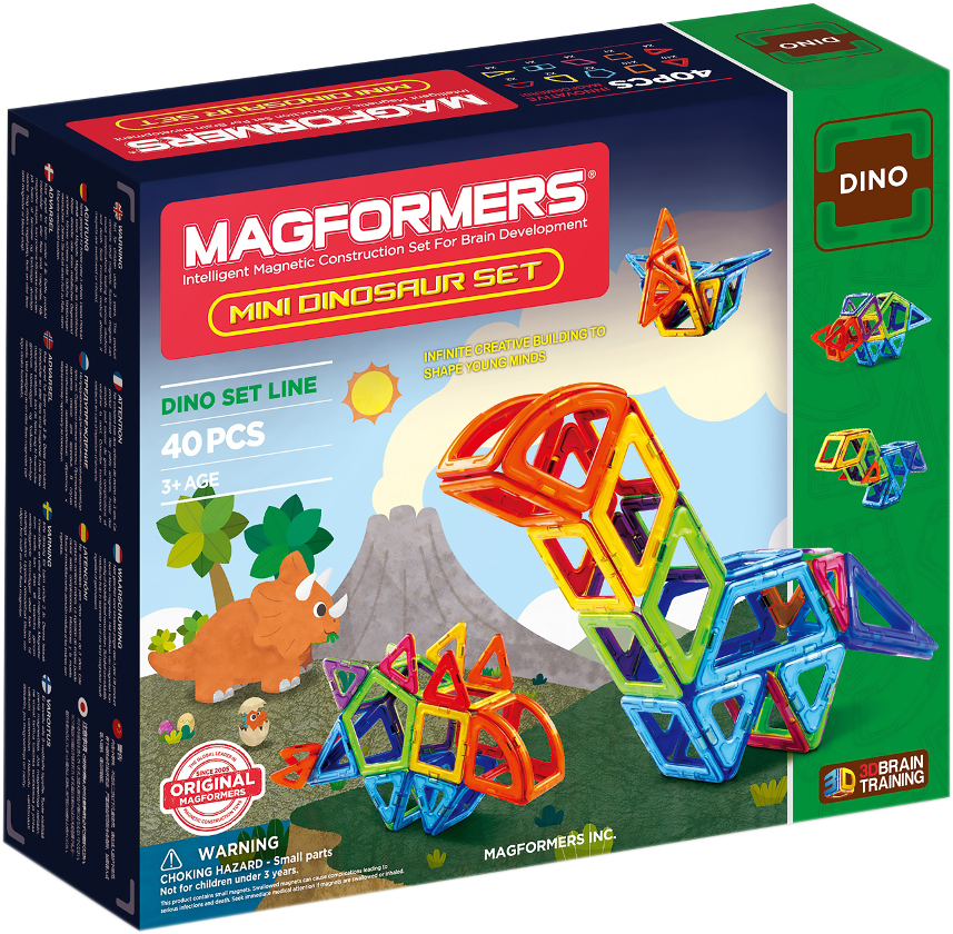 Конструктор магнитный Magformers Маленькие динозавры 40 деталей (708003 ...