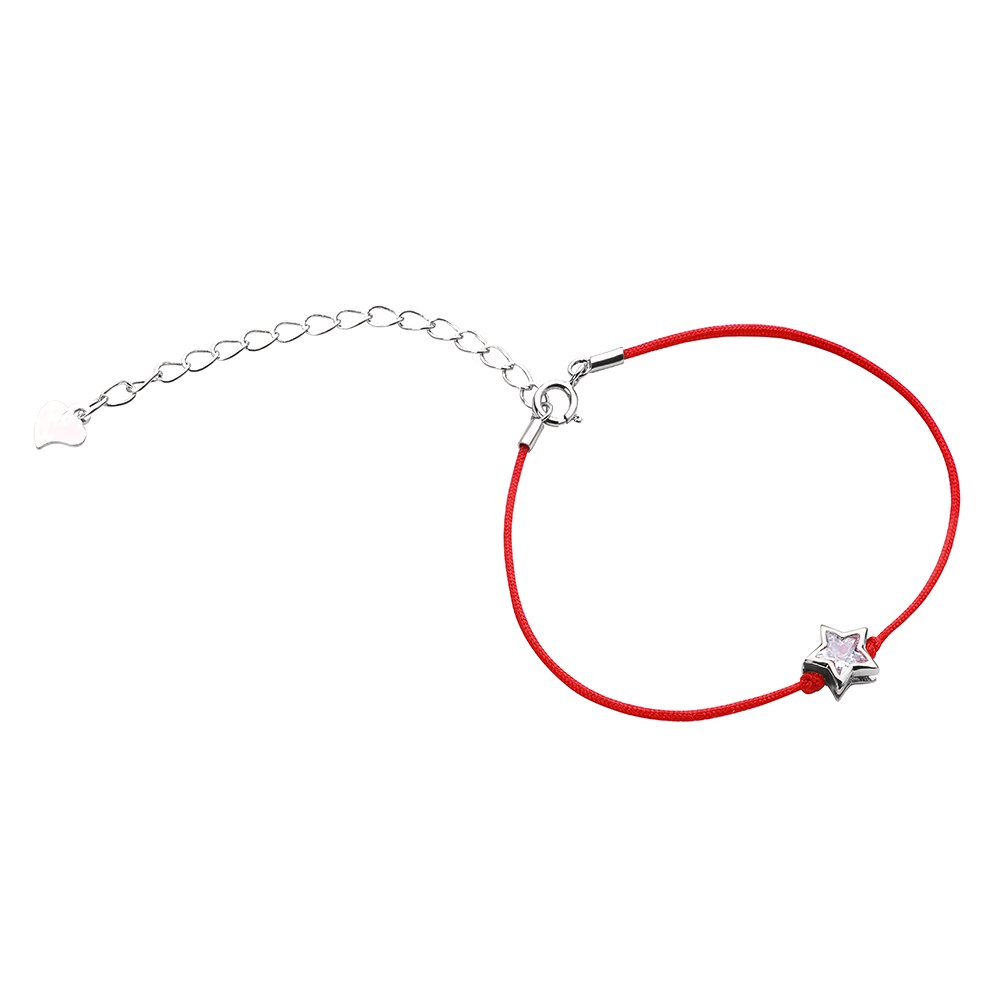 

Серебряный браслет SILVEX925 Звезда из красной нити с фианитом модели Б2КФ/905