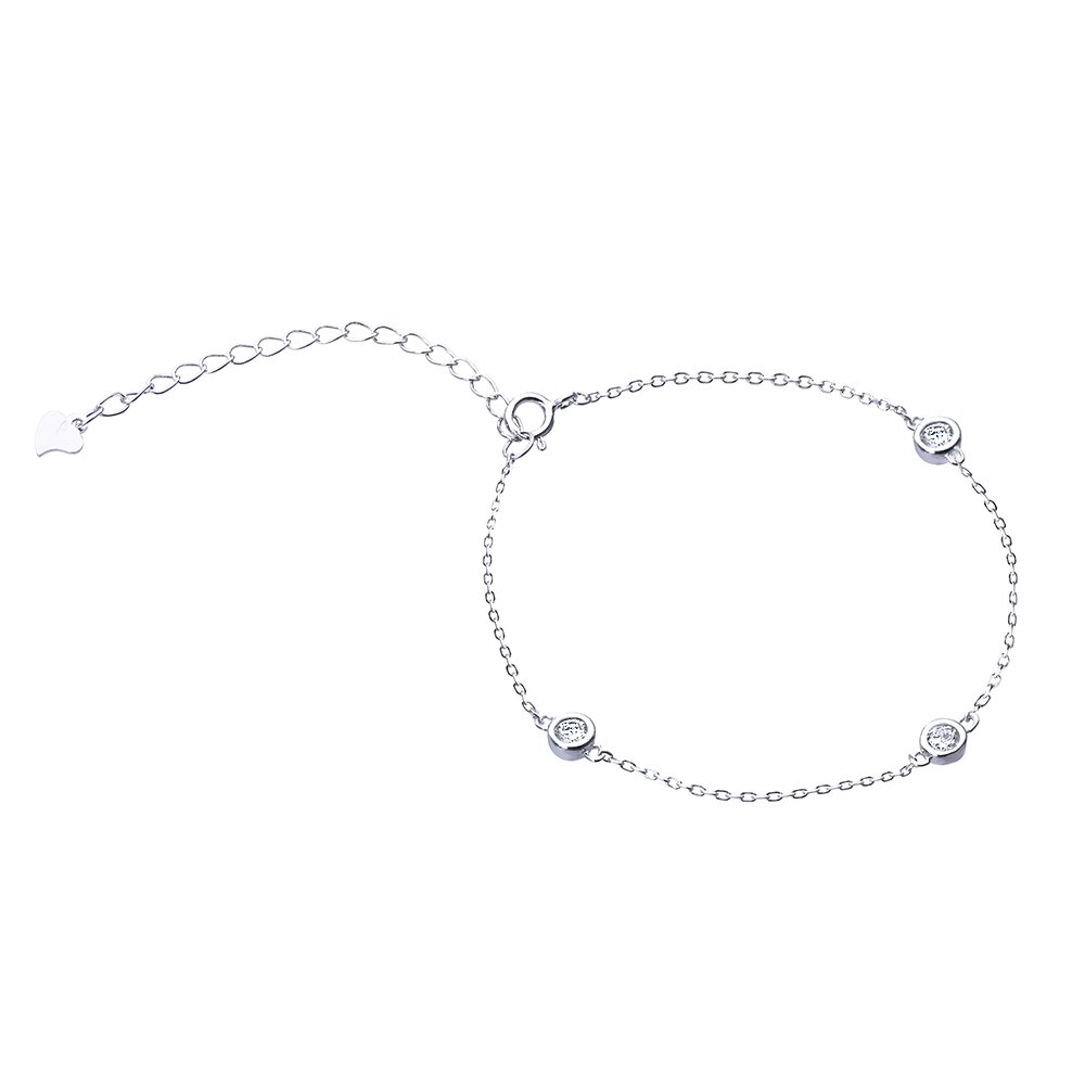 

Серебряный браслет SILVEX925 со вставкой фианита модели Б2Ф/1005