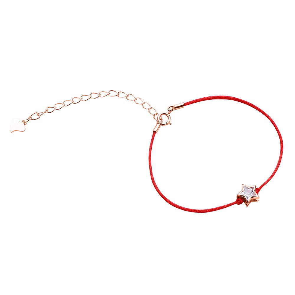 

Серебряный браслет SILVEX925 Звезда из красной нити с фианитом модели Б3КФ/905