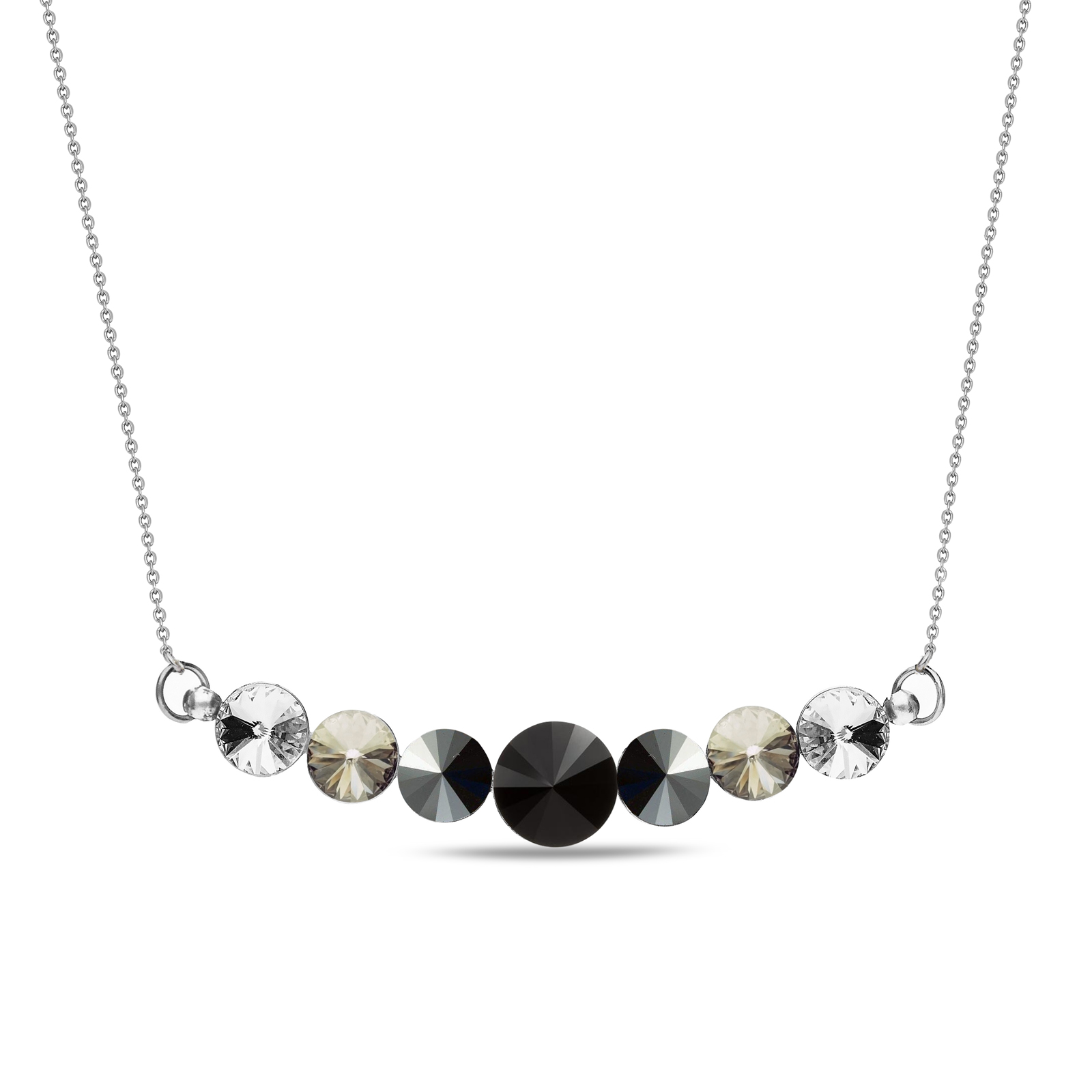 

Серебряное колье SPARK Smile с кристаллами Swarovski модели NKM11225JH