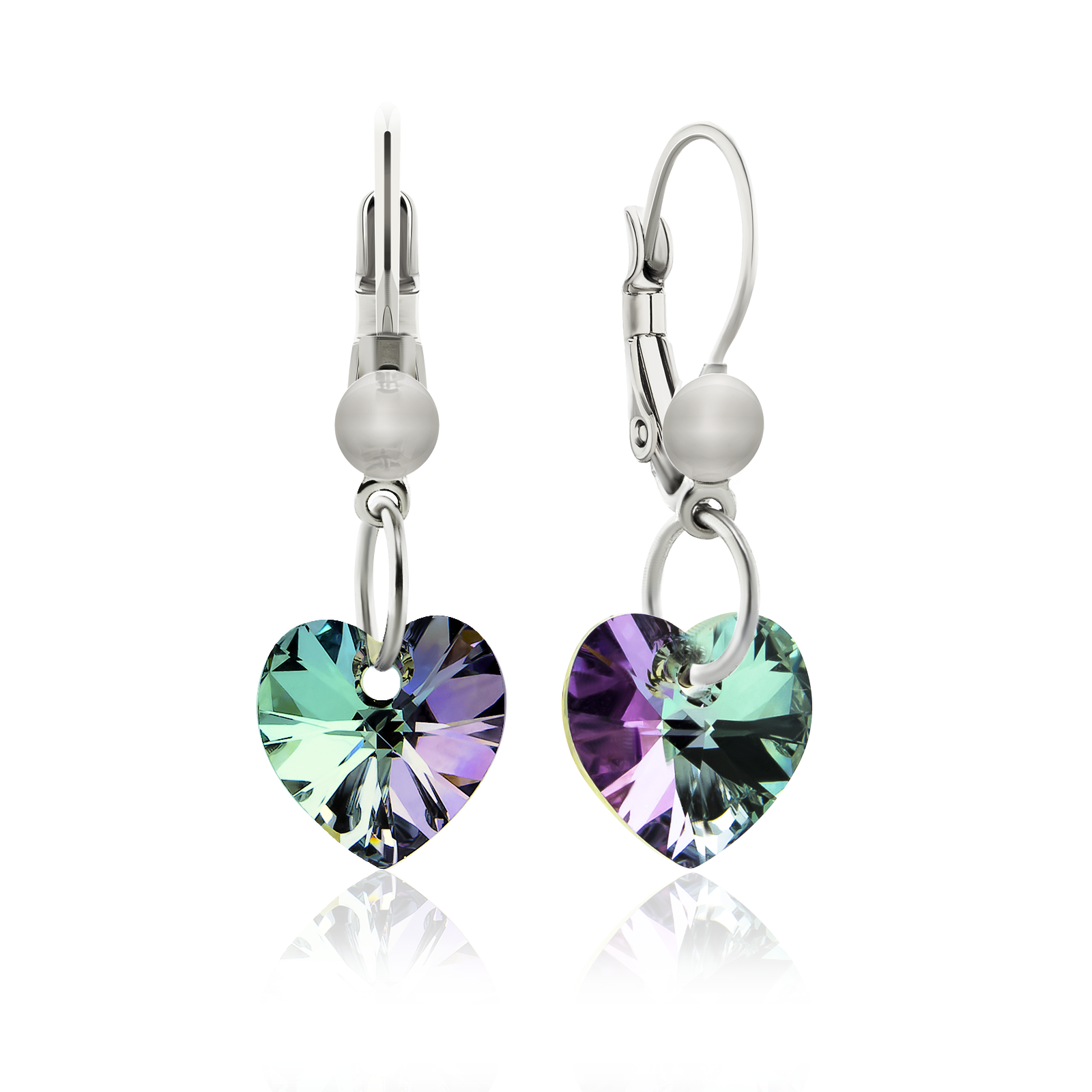 

Серьги KOBI Heart Small 10*10 мм со Swarovski модели 7440-0129-36-32