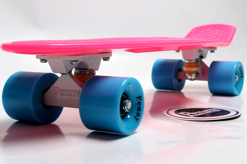 

Скейт Пенни борд Penny Board 2020 Розовый , Синие Колеса