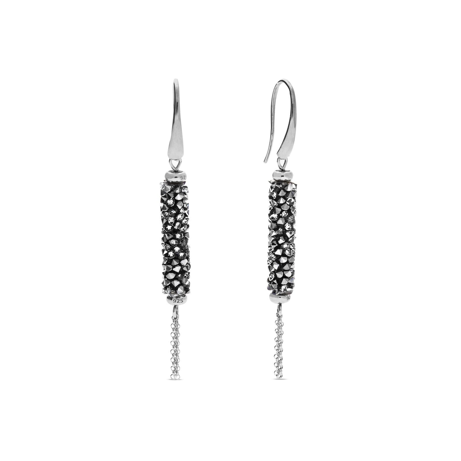 

Серебряные серьги SPARK Rock Tube со Swarovski модели KW95100CHR