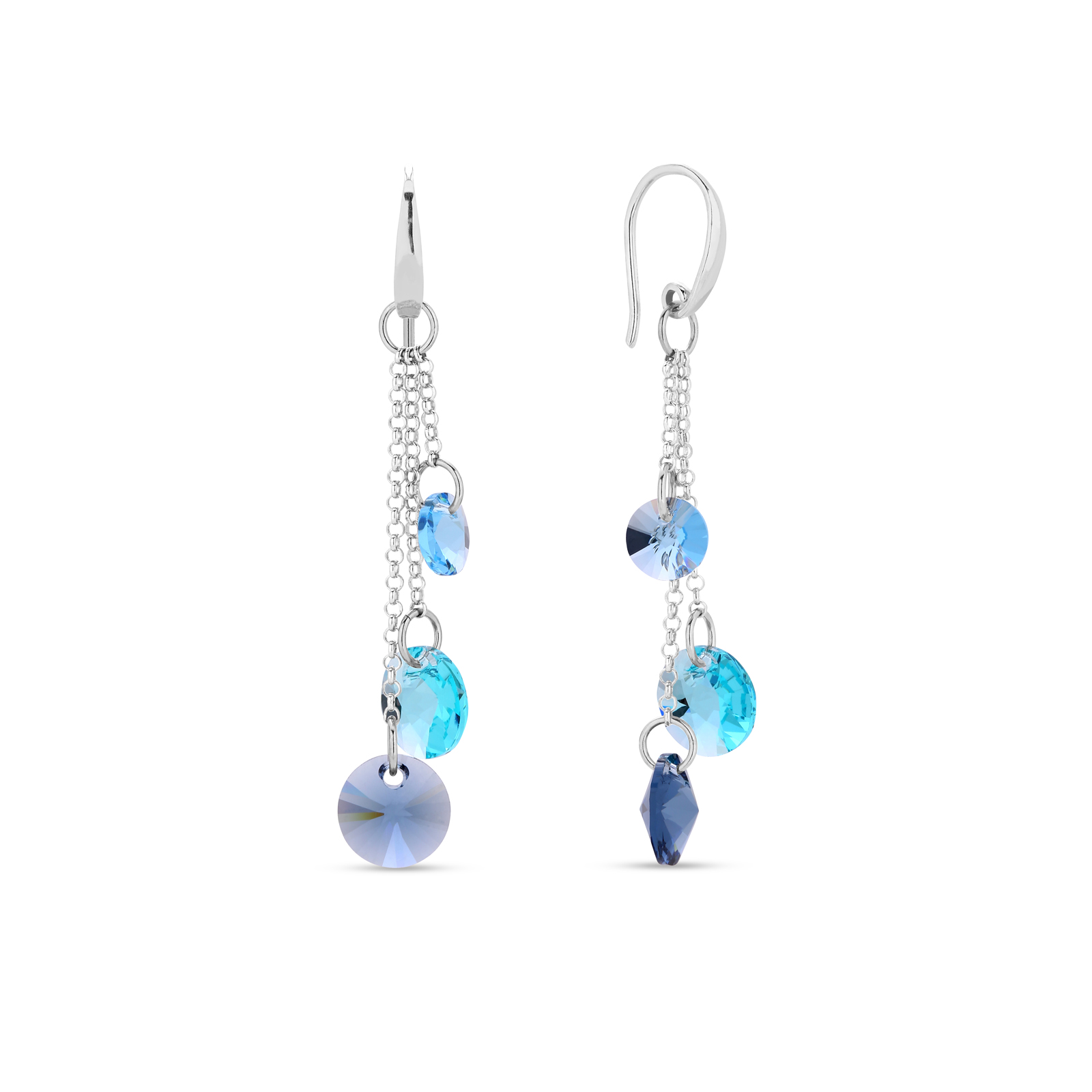 

Серебряные серьги SPARK Rugiada со Swarovski модели KWROLO64283AQDB