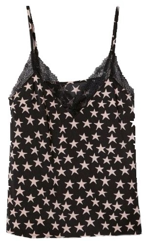 

Майка пижамная H&M 6478438 XS Черный/Звезды