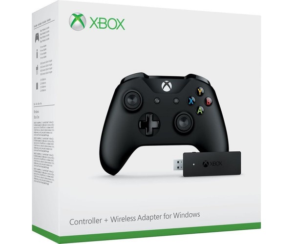 

Microsoft Xbox One S Wireless Controller with Bluetooth (Black) + Адаптер беспроводного геймпада для Windows (Xbox One)