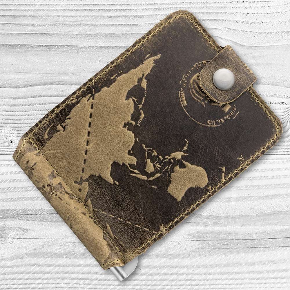 

Зажим для купюр HiArt Shabby Olive "7 wonders of the world"