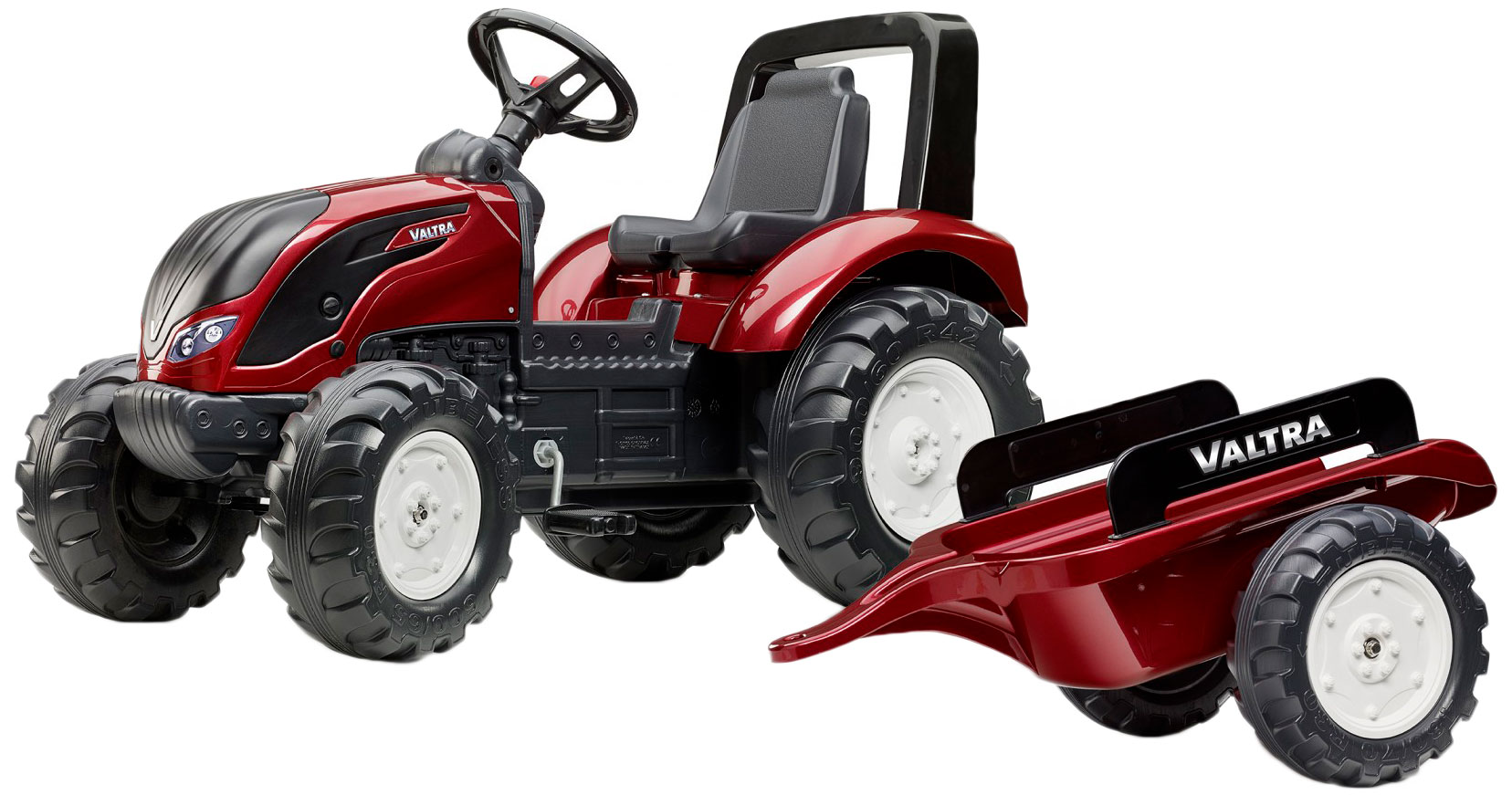 

Детский трактор Falk 4000AB Valtra S4 на педалях с прицепом Красный (4000AB) (3016204000125)