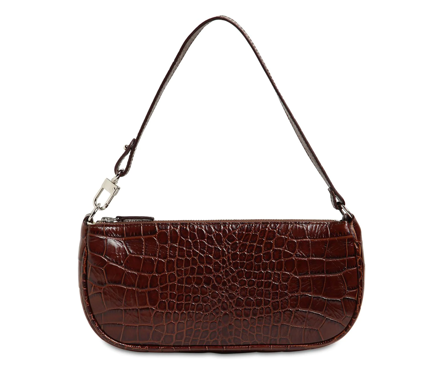 

Сумка By Far Rachel Nutella Croco Embossed Lather