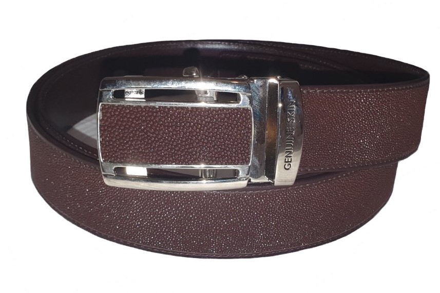 

Ремень Stingrey Leather коричневый из кожи ската