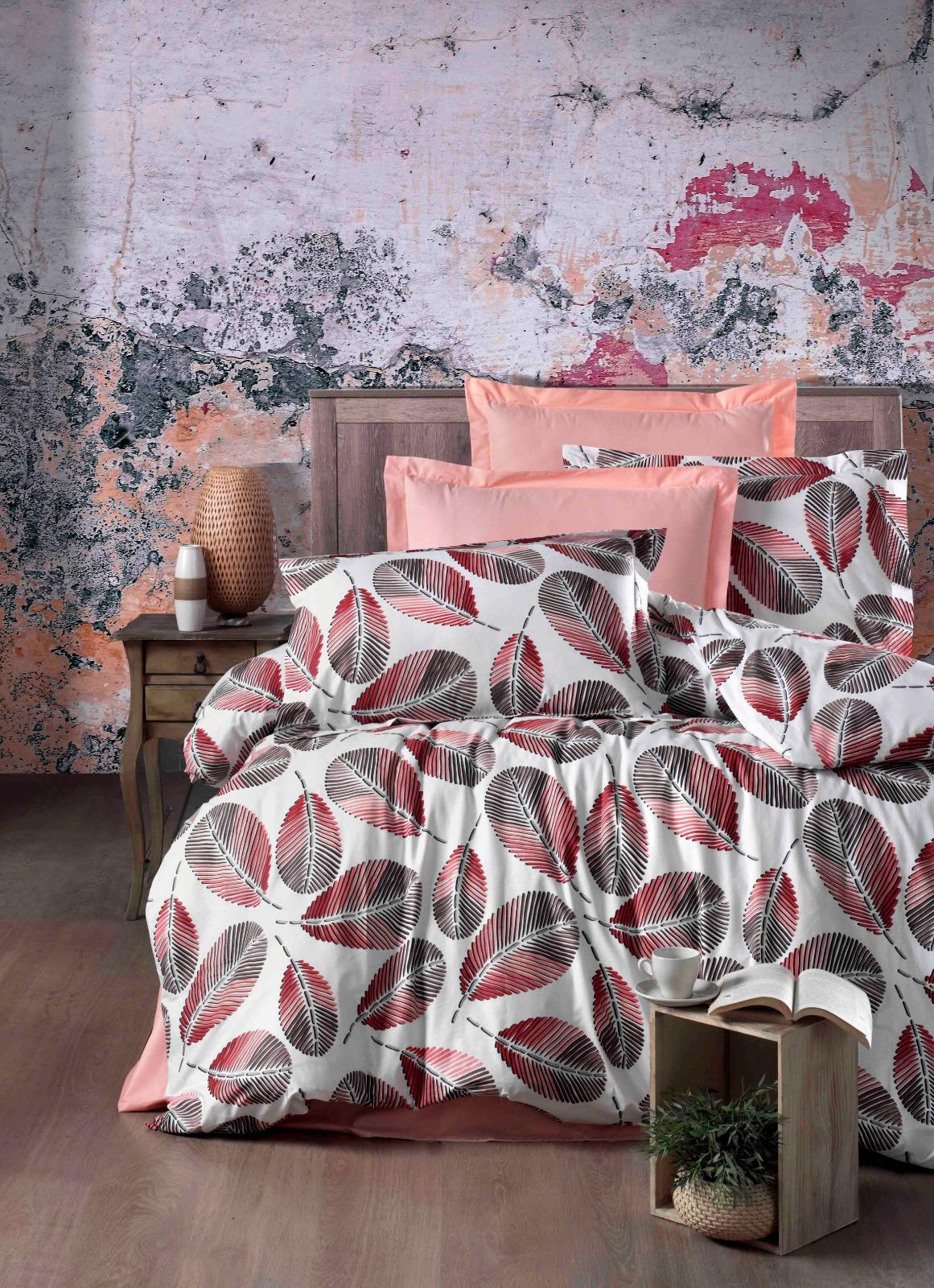 

Постельное белье CottonTwill турецкое Сиде, листья пальмы коралловые Детский комплект