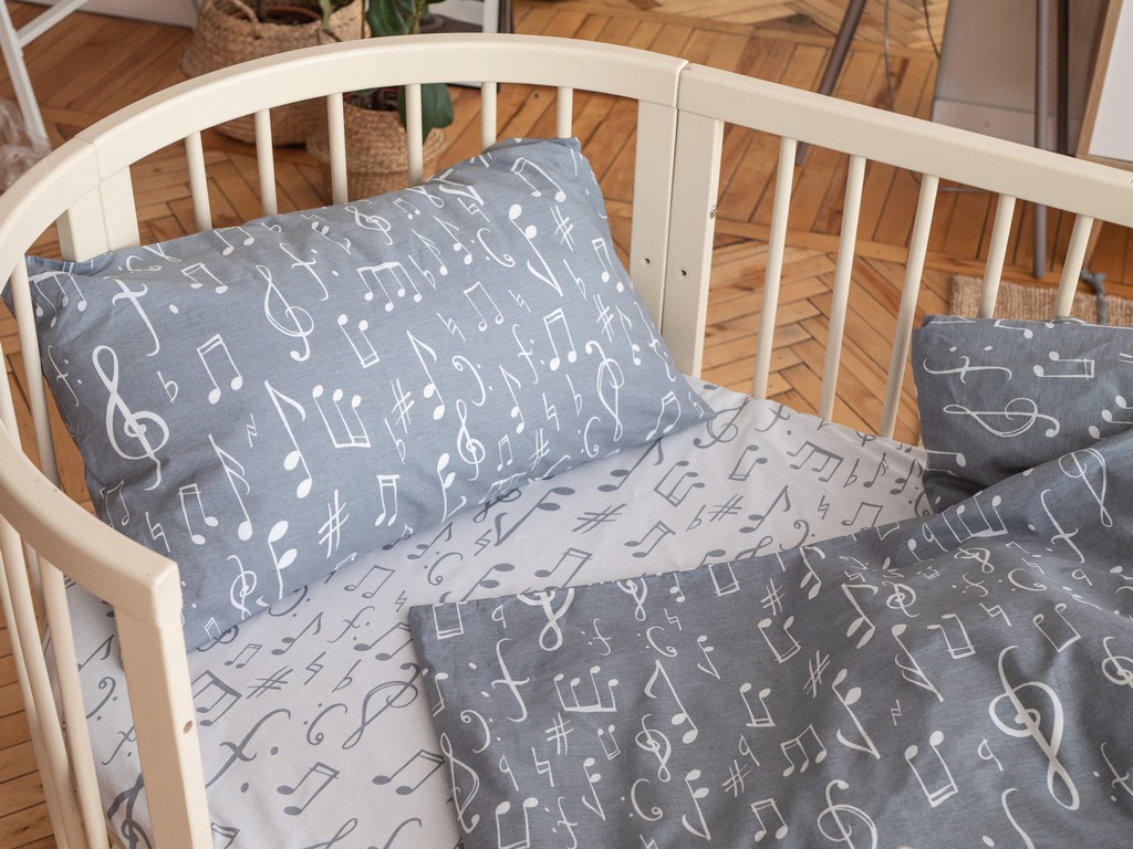 

Постельное белье CottonTwill турецкое Симфония и Гаммы, ноты Подростковый комплект