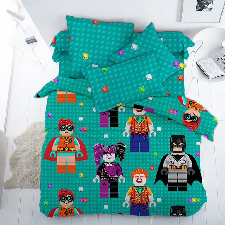 

Постельное белье ХБК Тейково фигурки "Лего (LEGO)" Полуторный комплект