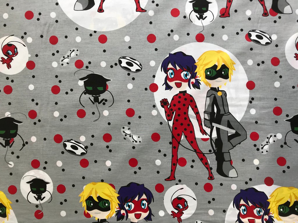 

Постельное белье CottonTwill Lady bug (Леди баг) на сером Двойной комплект